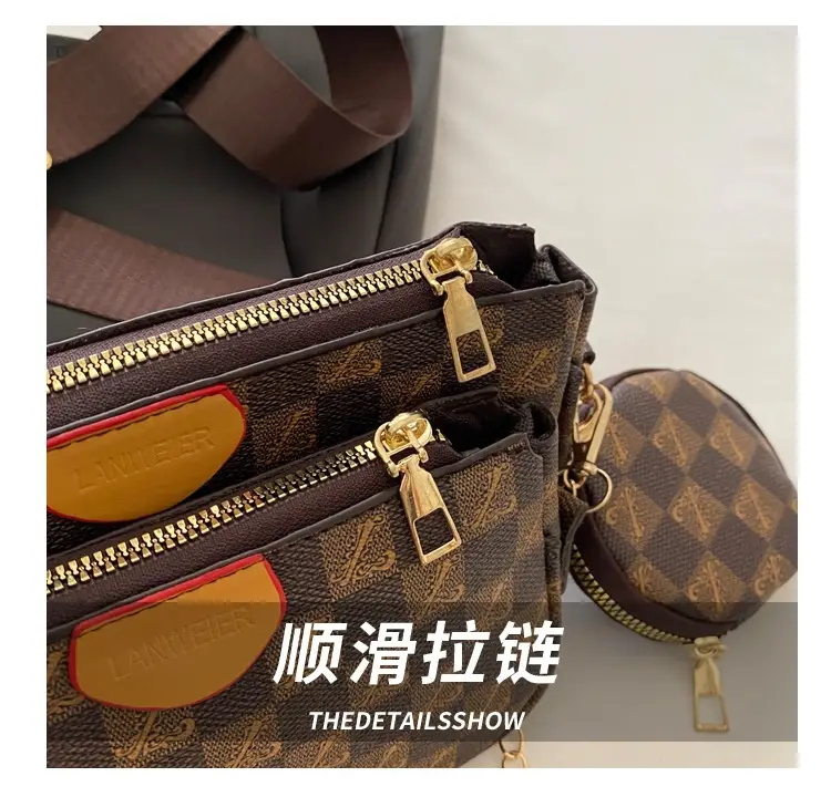 Nakamu Crossbody Bag Plaid Chain Shoulder Bag — feature 5