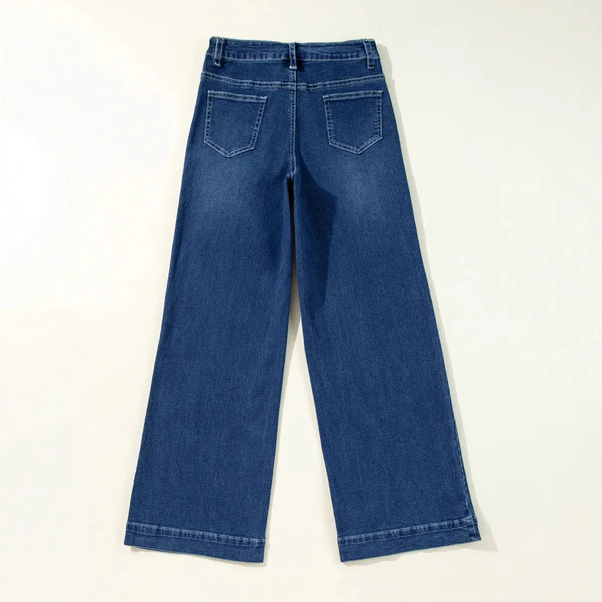 Women High Waist Wide Leg Jeans Light Blue Spring 2025