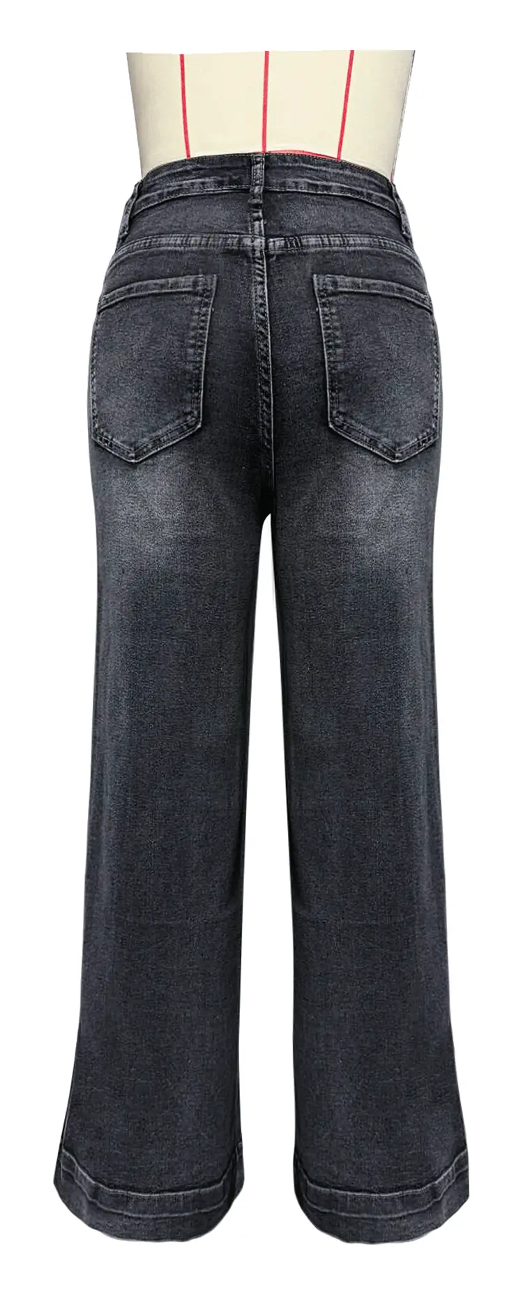 Women High Waist Wide Leg Jeans Light Blue Spring 2025 — feature 10