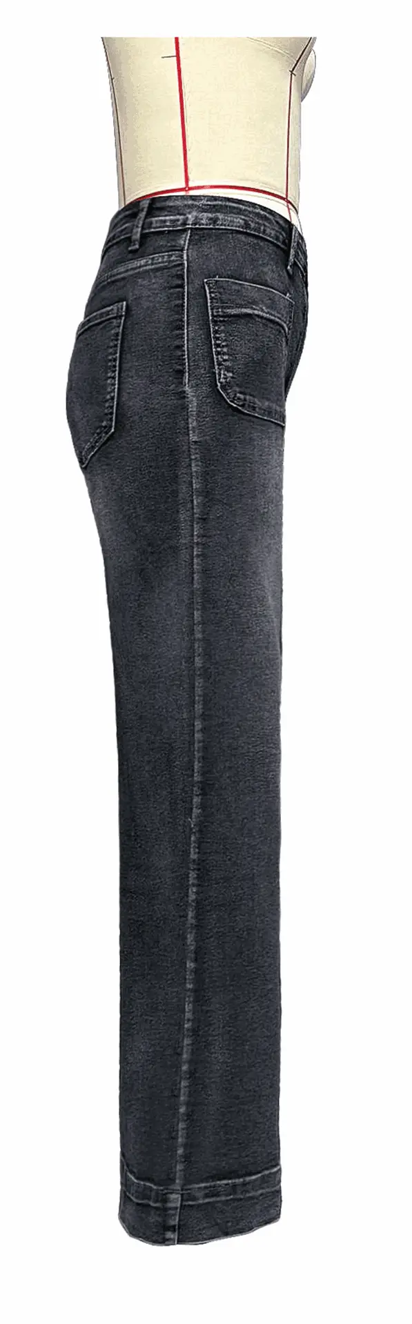 Women High Waist Wide Leg Jeans Light Blue Spring 2025 — feature 9