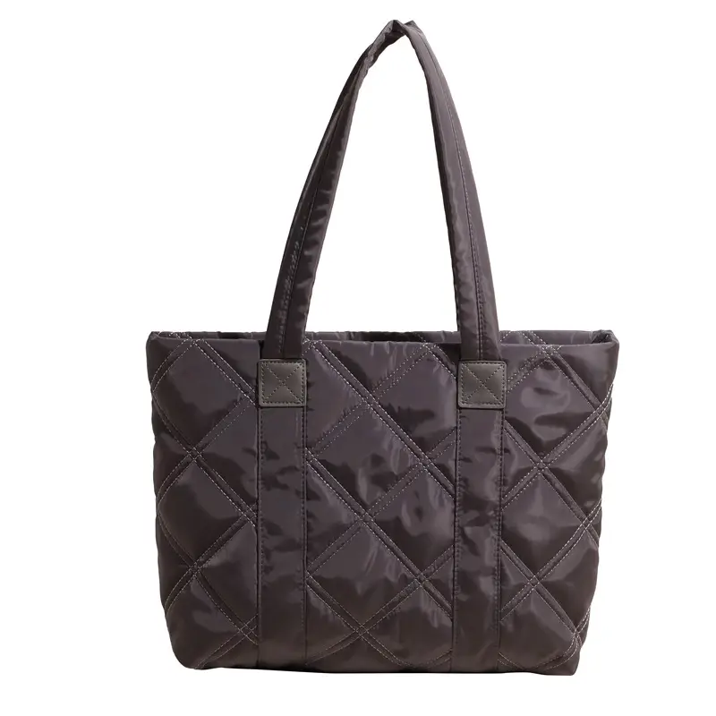 2025 Women's Quilted Nylon Tote Bag Large Capacity - Image 7