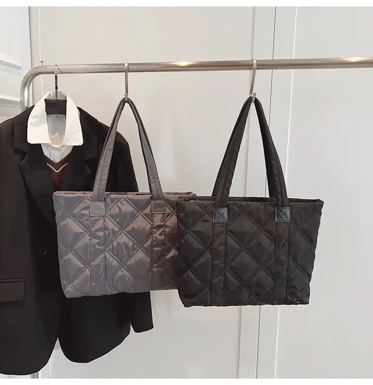2025 Women's Quilted Nylon Tote Bag Large Capacity — feature 12
