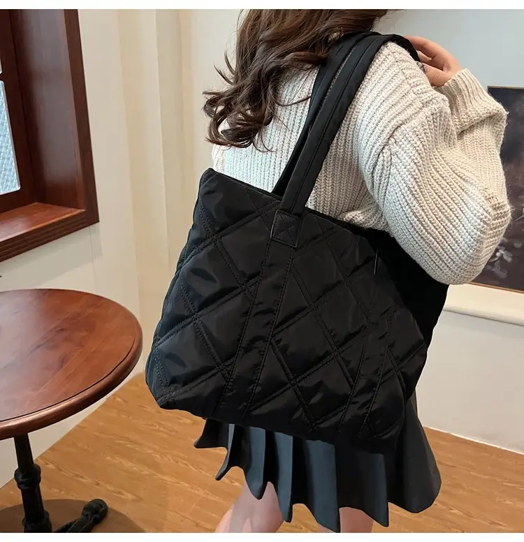 2025 Women's Quilted Nylon Tote Bag Large Capacity — feature 31