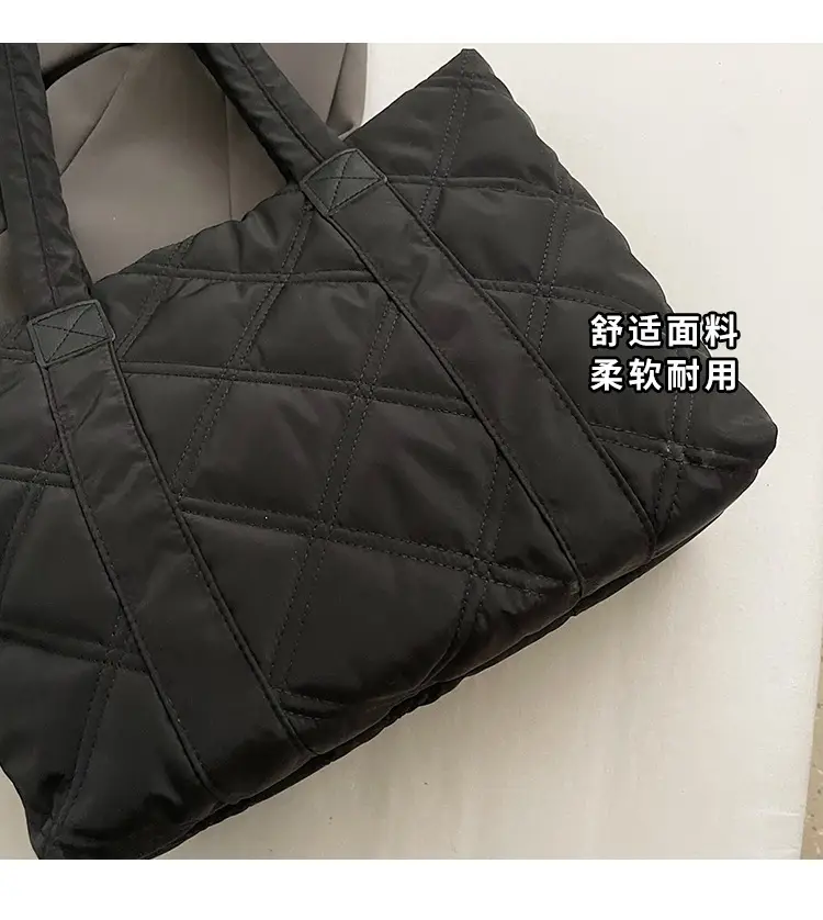 2025 Women's Quilted Nylon Tote Bag Large Capacity — feature 4