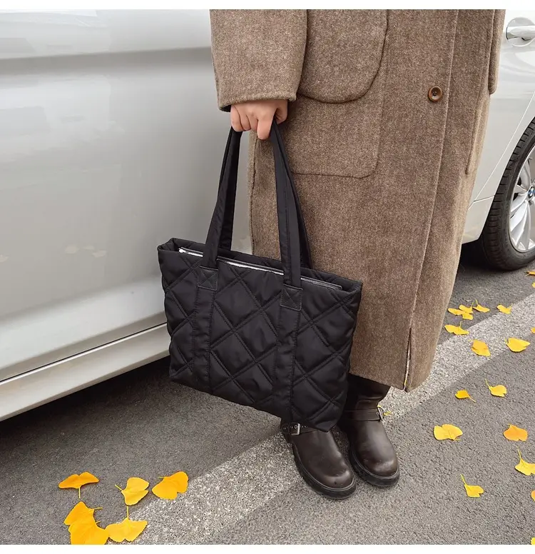 2025 Women's Quilted Nylon Tote Bag Large Capacity — feature 49