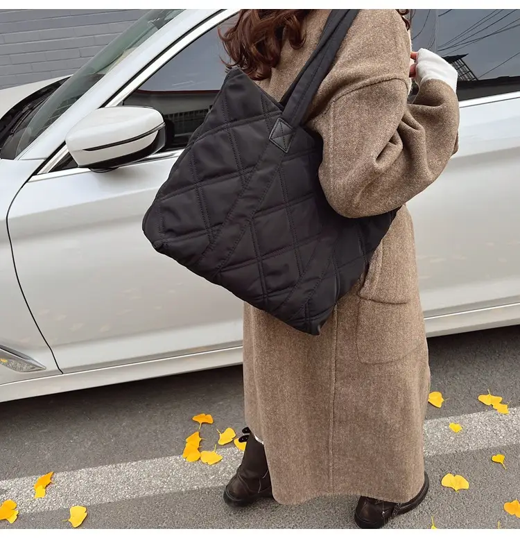 2025 Women's Quilted Nylon Tote Bag Large Capacity — feature 54