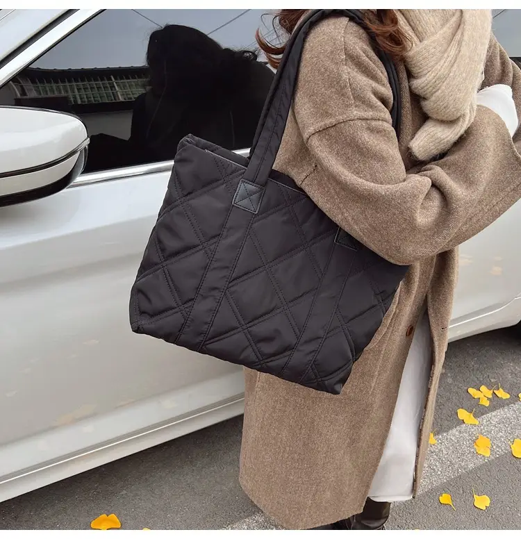 2025 Women's Quilted Nylon Tote Bag Large Capacity — feature 56