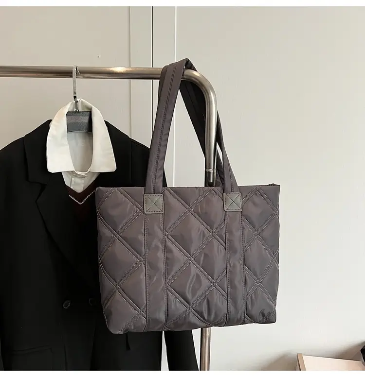 2025 Women's Quilted Nylon Tote Bag Large Capacity — feature 57