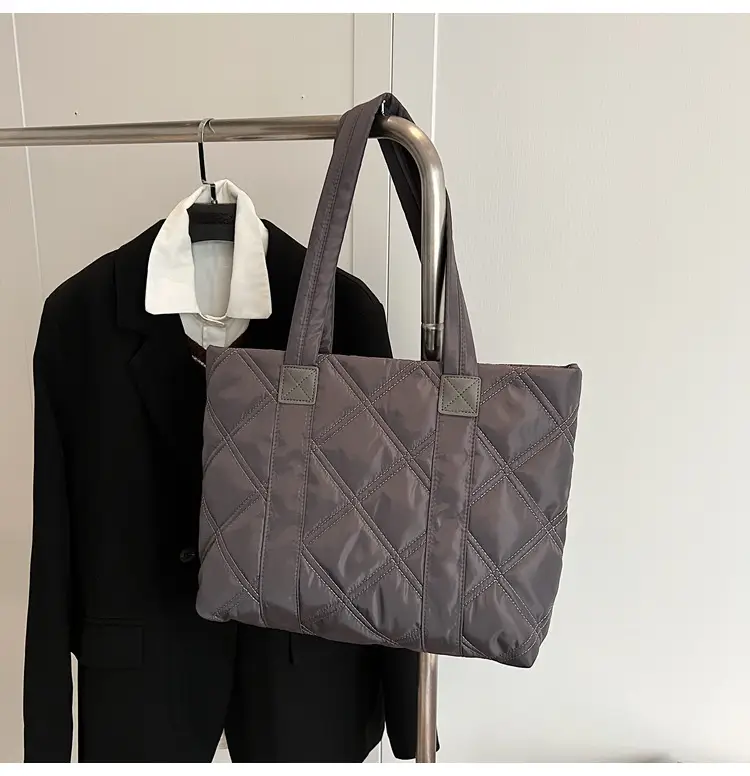 2025 Women's Quilted Nylon Tote Bag Large Capacity — feature 58