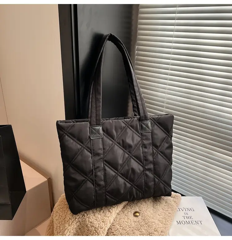 2025 Women's Quilted Nylon Tote Bag Large Capacity — feature 61