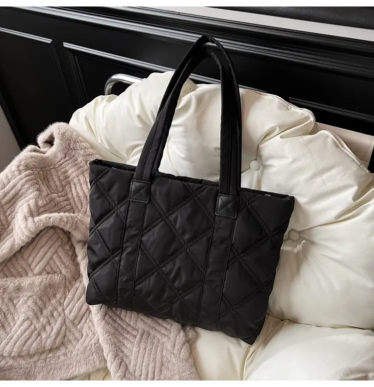 2025 Women's Quilted Nylon Tote Bag Large Capacity — feature 64