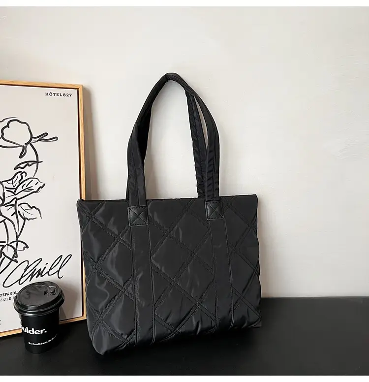 2025 Women's Quilted Nylon Tote Bag Large Capacity — feature 65