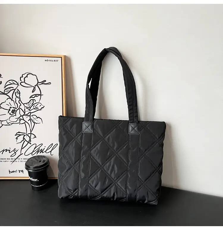 2025 Women's Quilted Nylon Tote Bag Large Capacity — feature 66