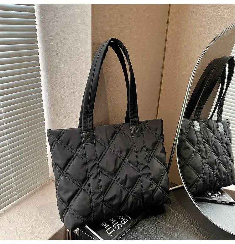 2025 Women's Quilted Nylon Tote Bag Large Capacity — feature 75