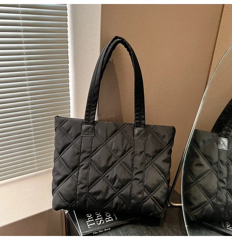 2025 Women's Quilted Nylon Tote Bag Large Capacity — feature 76