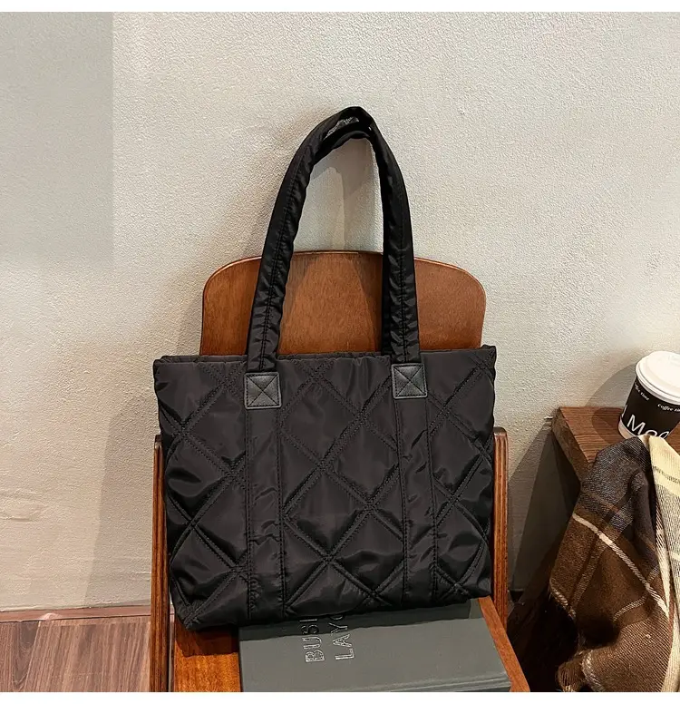 2025 Women's Quilted Nylon Tote Bag Large Capacity — feature 81