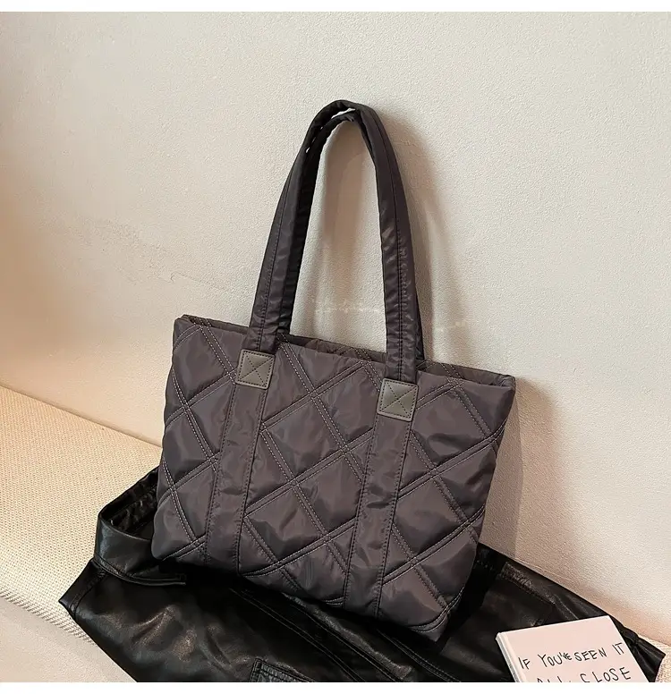 2025 Women's Quilted Nylon Tote Bag Large Capacity — feature 85