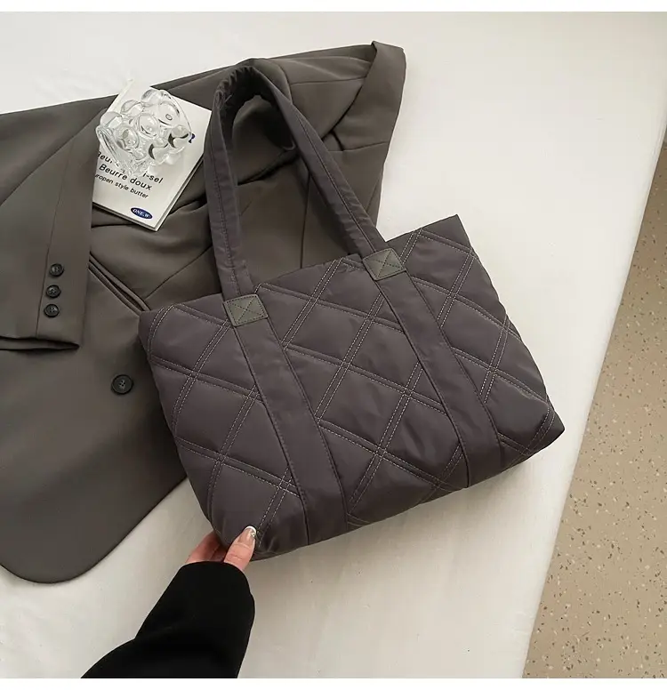 2025 Women's Quilted Nylon Tote Bag Large Capacity — feature 88