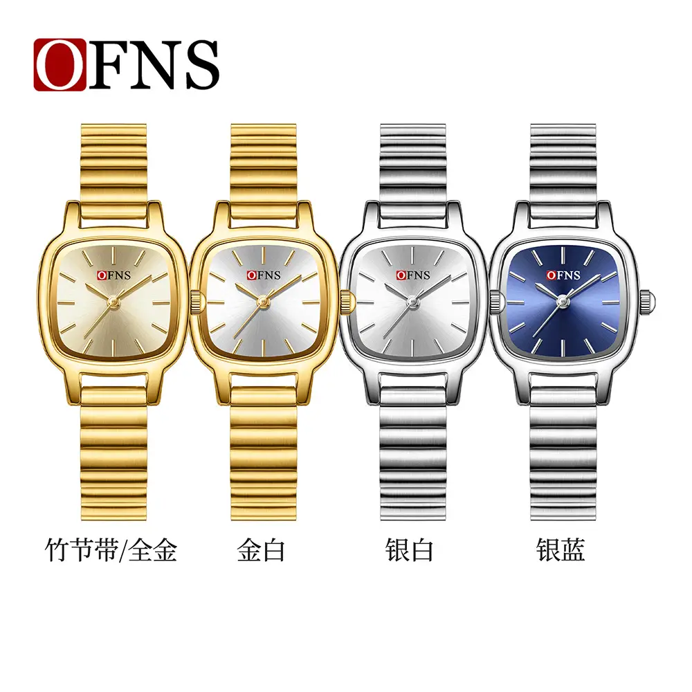 Ofns Silver Quartz Watch Blue Dial Women Fashion - Image 8