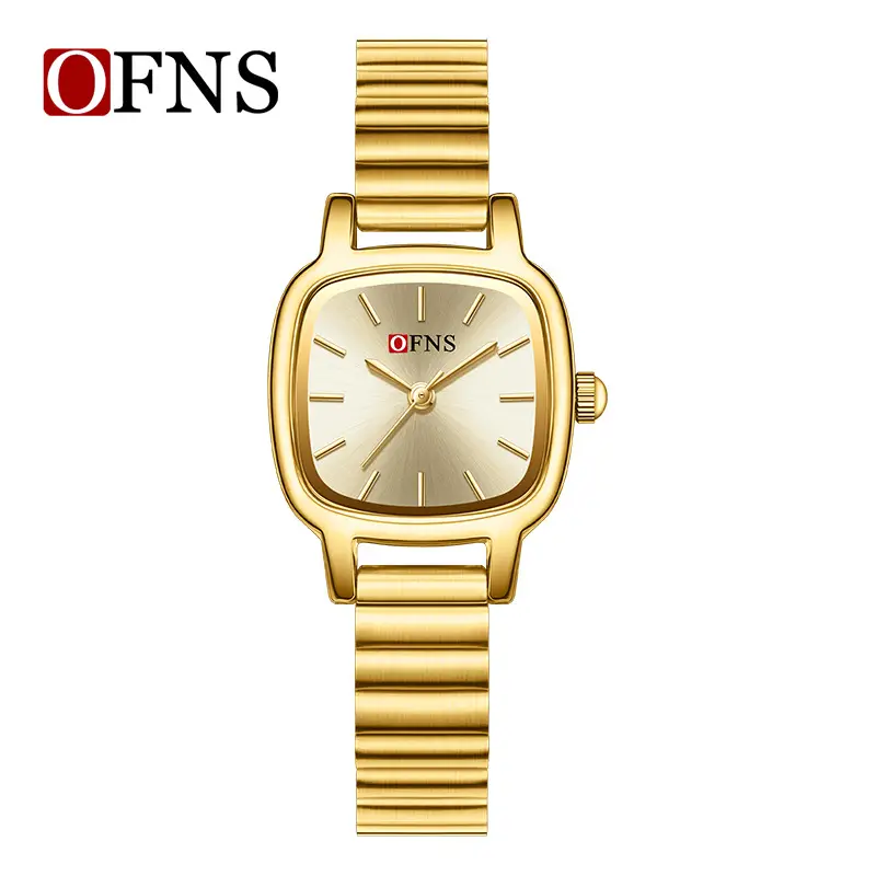 Ofns Silver Quartz Watch Blue Dial Women Fashion - Image 9