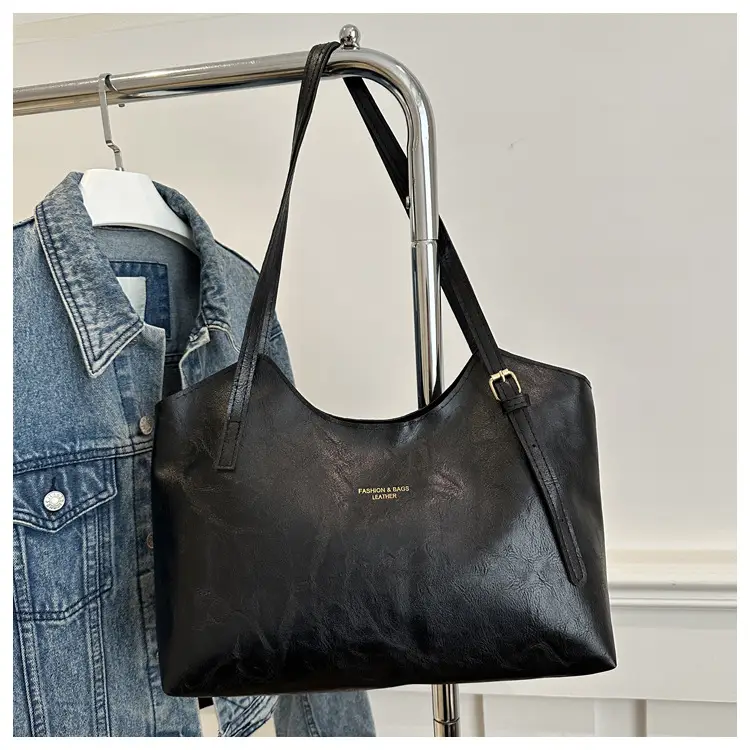 Brown Leather Tote Bag for Women Autumn Winter Commute — feature 22