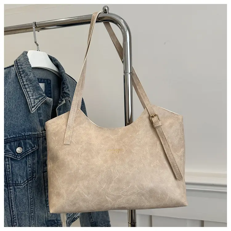 Brown Leather Tote Bag for Women Autumn Winter Commute — feature 24