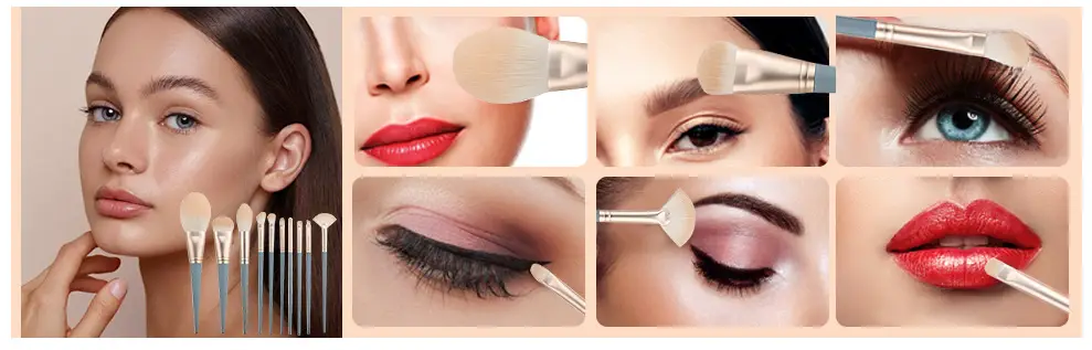 12-Piece Makeup Brush Set for Blush, Eyeliner, Concealer, Foundation, Contouring, Loose Powder β feature 5