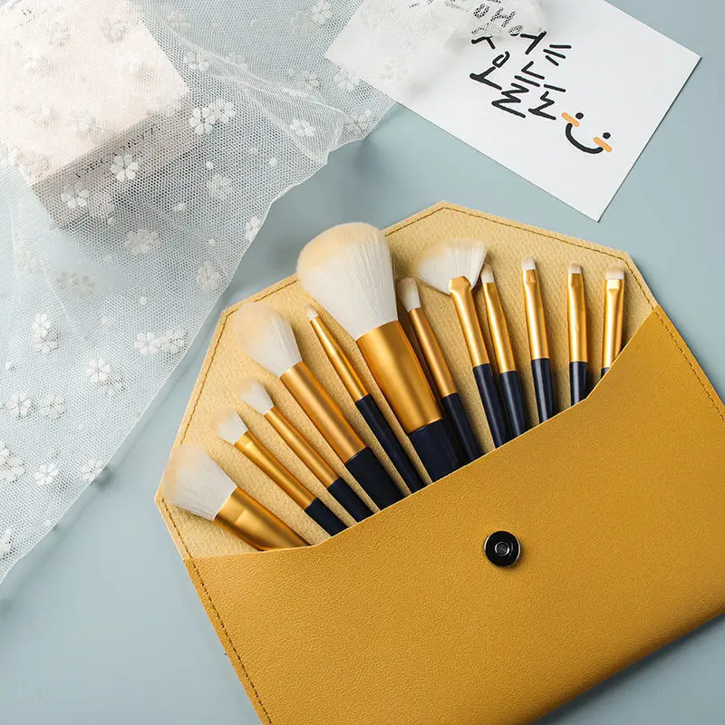 12-Piece Makeup Brush Set for Blush, Eyeliner, Concealer, Foundation, Contouring, Loose Powder