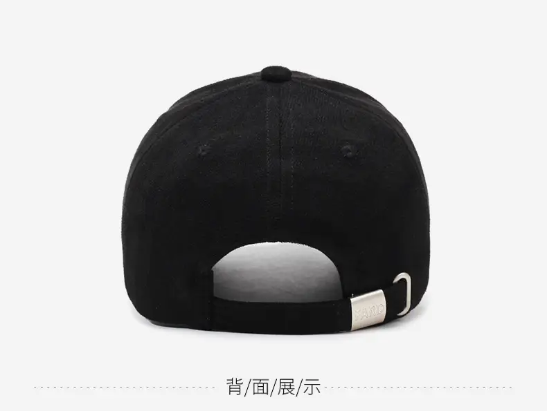 Men Embroidered Baseball Cap Black with Sunshade — feature 11