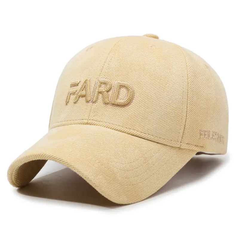 Men Embroidered Baseball Cap Black with Sunshade - Image 4