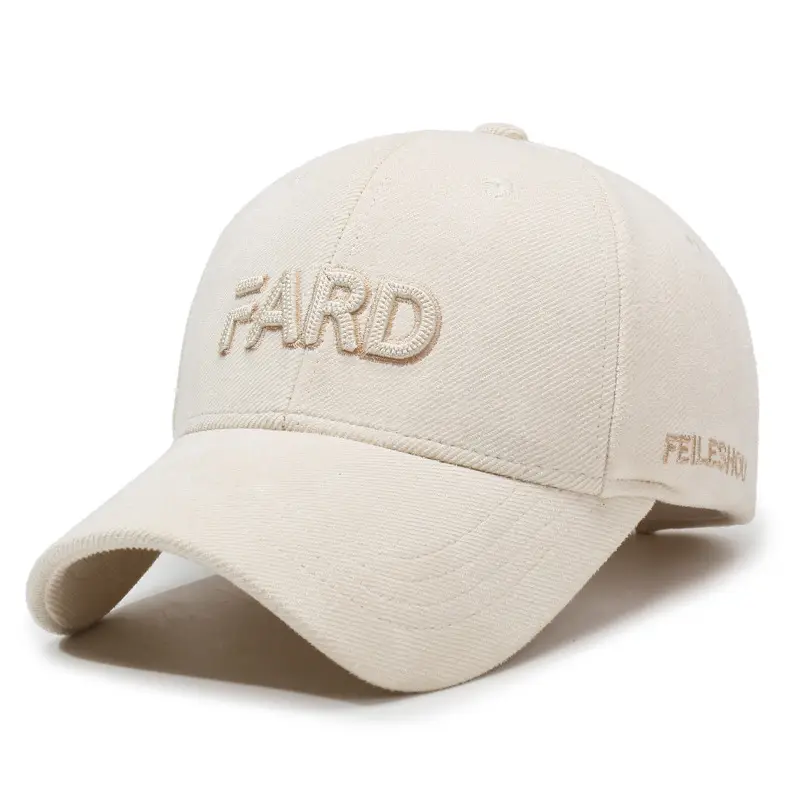 Men Embroidered Baseball Cap Black with Sunshade - Image 5
