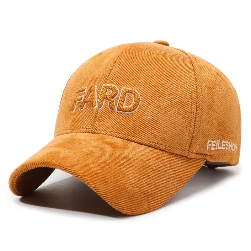 Men Embroidered Baseball Cap Black with Sunshade - Image 6