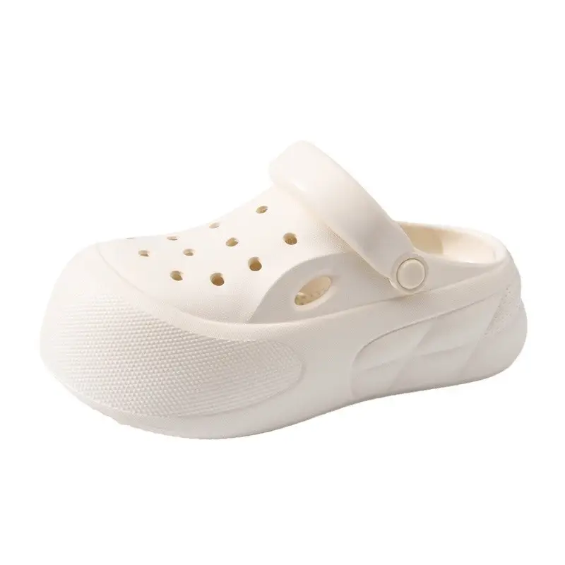 Heightened Hole Shoes Women's Summer Beach Outer Wear Breathable Baotou Home Non-stinky Foot Non-slip Wear-resistant All-match Sandals