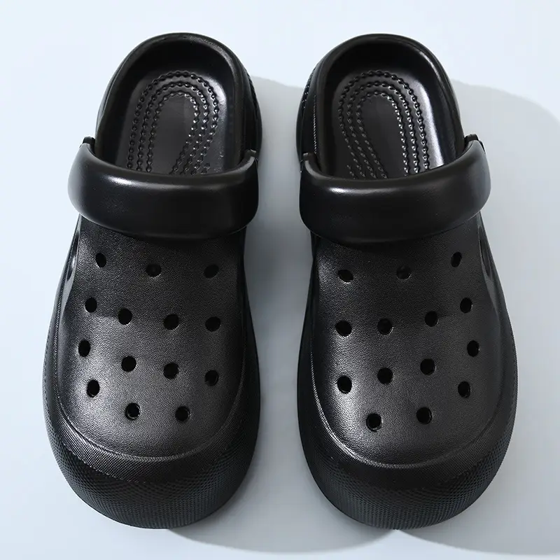 Heightened Hole Shoes Women's Summer Beach Outer Wear Breathable Baotou Home Non-stinky Foot Non-slip Wear-resistant All-match Sandals
