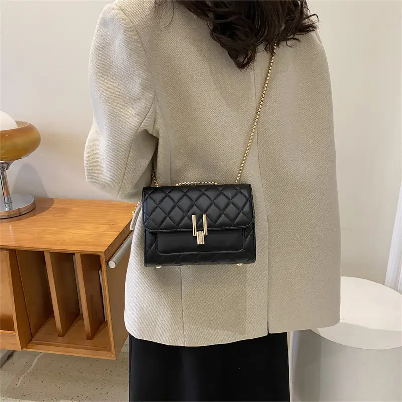 White Diamond Embroidery Crossbody Bag for Women - Image 6
