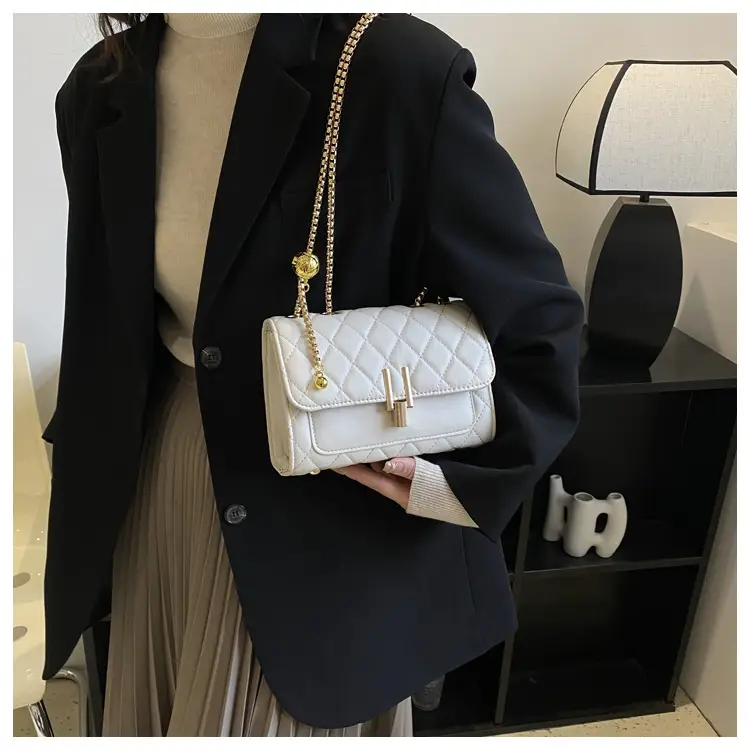 White Diamond Embroidery Crossbody Bag for Women — feature 22