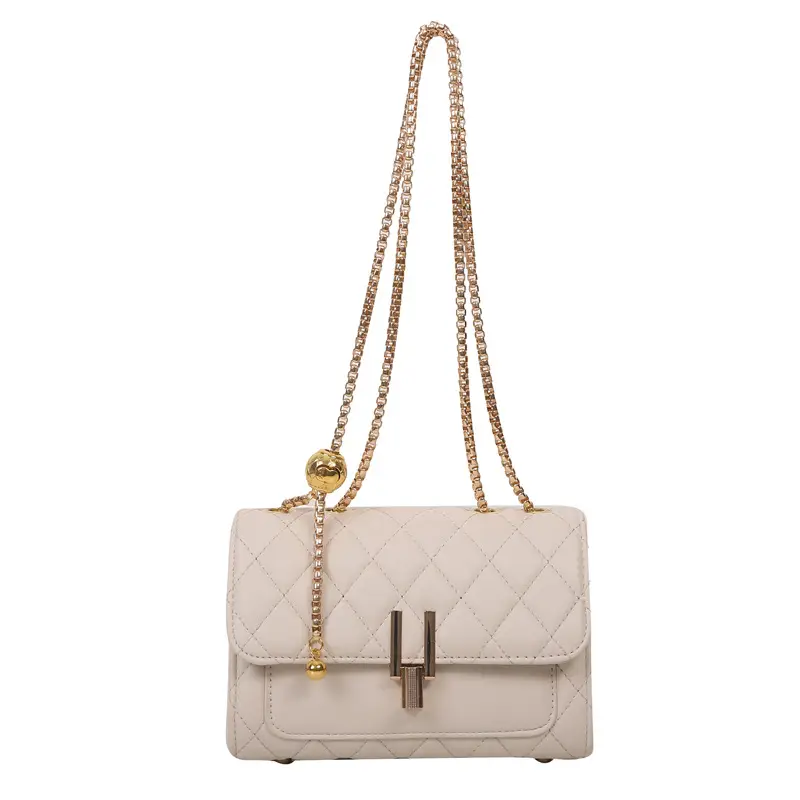 White Diamond Embroidery Crossbody Bag for Women - Image 4