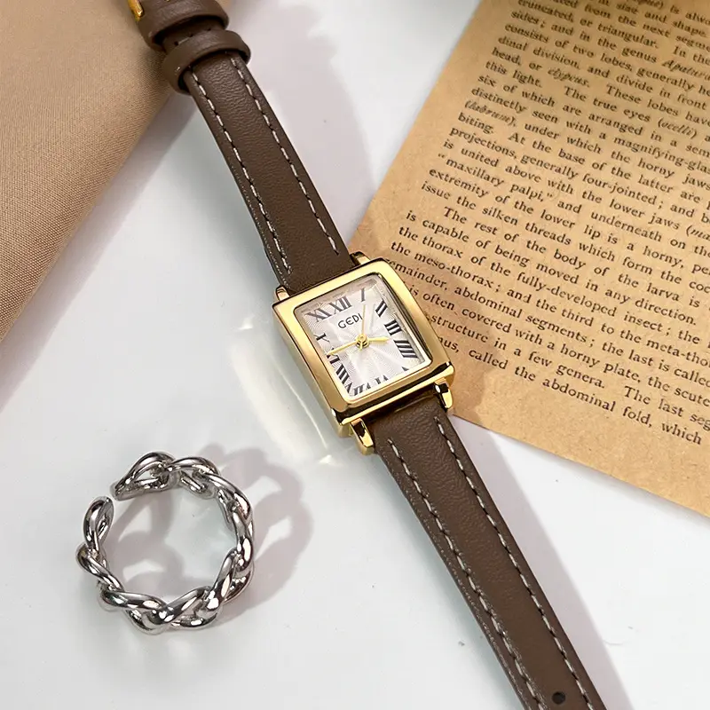 Gold Retro Square Watch for Women Waterproof Quartz - Image 7