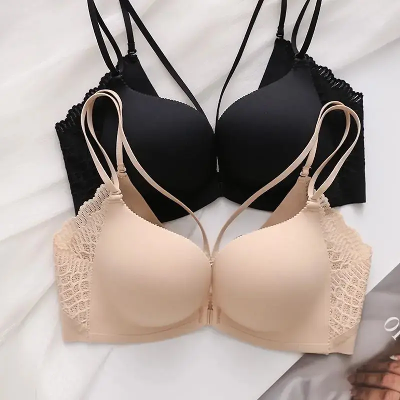 Japanese Front-Clasp Bra, Seamless Beauty Back, Wireless Bra, Minimizer for Large Busts, Seamless Women's Smooth Push-Up Bra