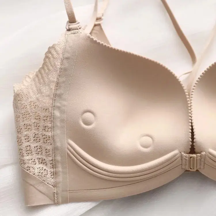 Japanese Front-Clasp Bra, Seamless Beauty Back, Wireless Bra, Minimizer for Large Busts, Seamless Women's Smooth Push-Up Bra