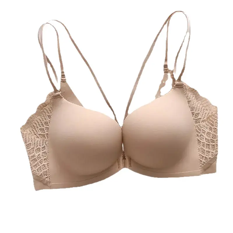 Japanese Front-Clasp Bra, Seamless Beauty Back, Wireless Bra, Minimizer for Large Busts, Seamless Women's Smooth Push-Up Bra