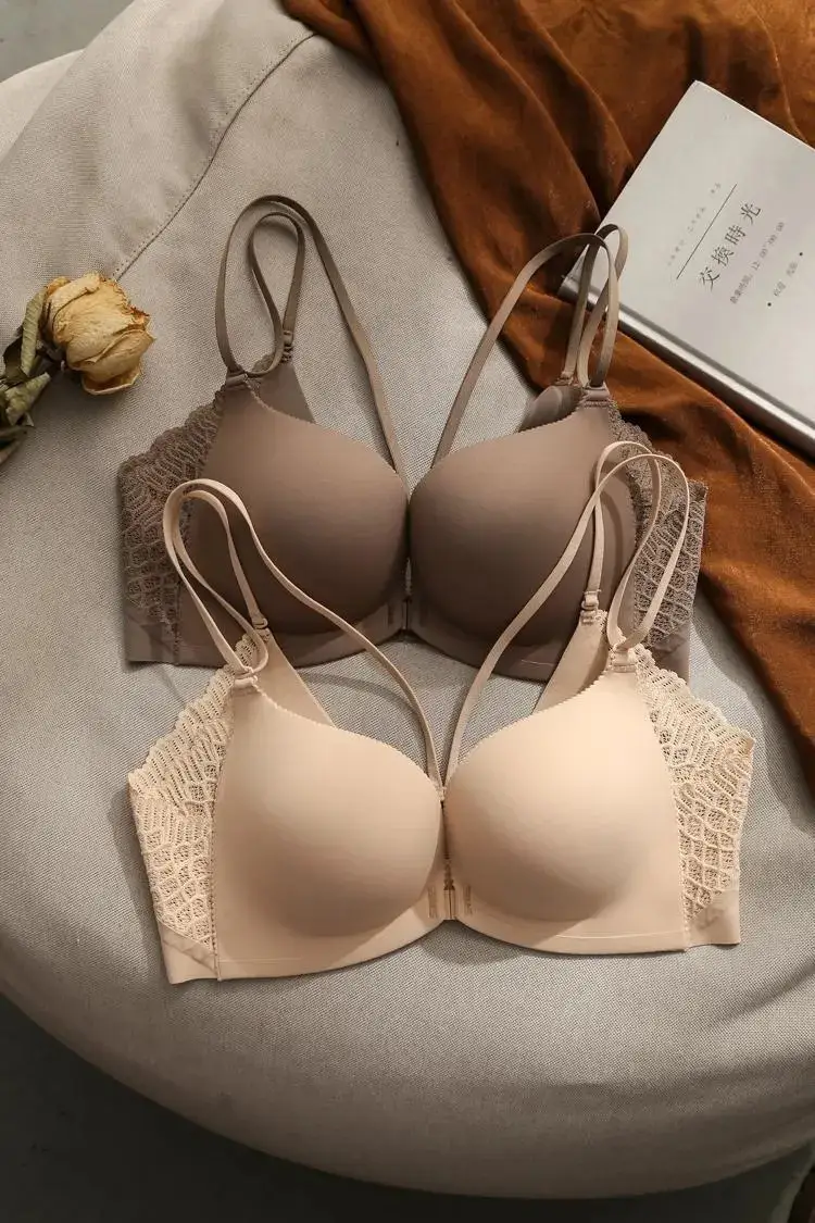 Japanese Front-Clasp Bra, Seamless Beauty Back, Wireless Bra, Minimizer for Large Busts, Seamless Women's Smooth Push-Up Bra — feature 1