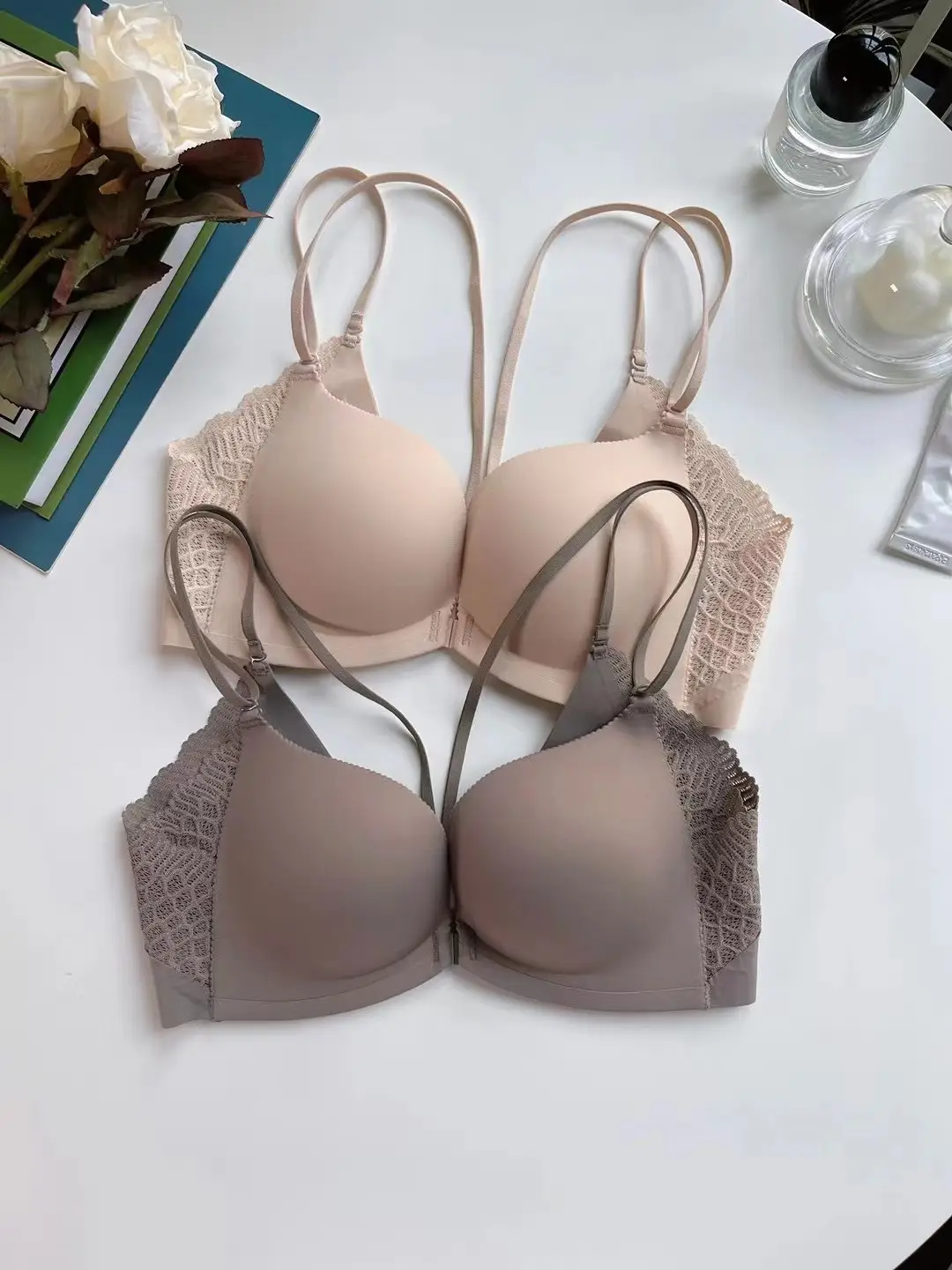 Japanese Front-Clasp Bra, Seamless Beauty Back, Wireless Bra, Minimizer for Large Busts, Seamless Women's Smooth Push-Up Bra — feature 27