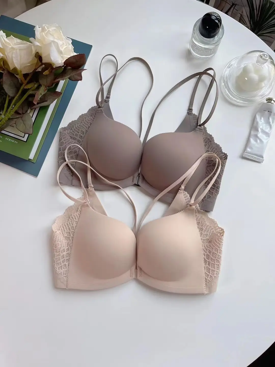 Japanese Front-Clasp Bra, Seamless Beauty Back, Wireless Bra, Minimizer for Large Busts, Seamless Women's Smooth Push-Up Bra — feature 28