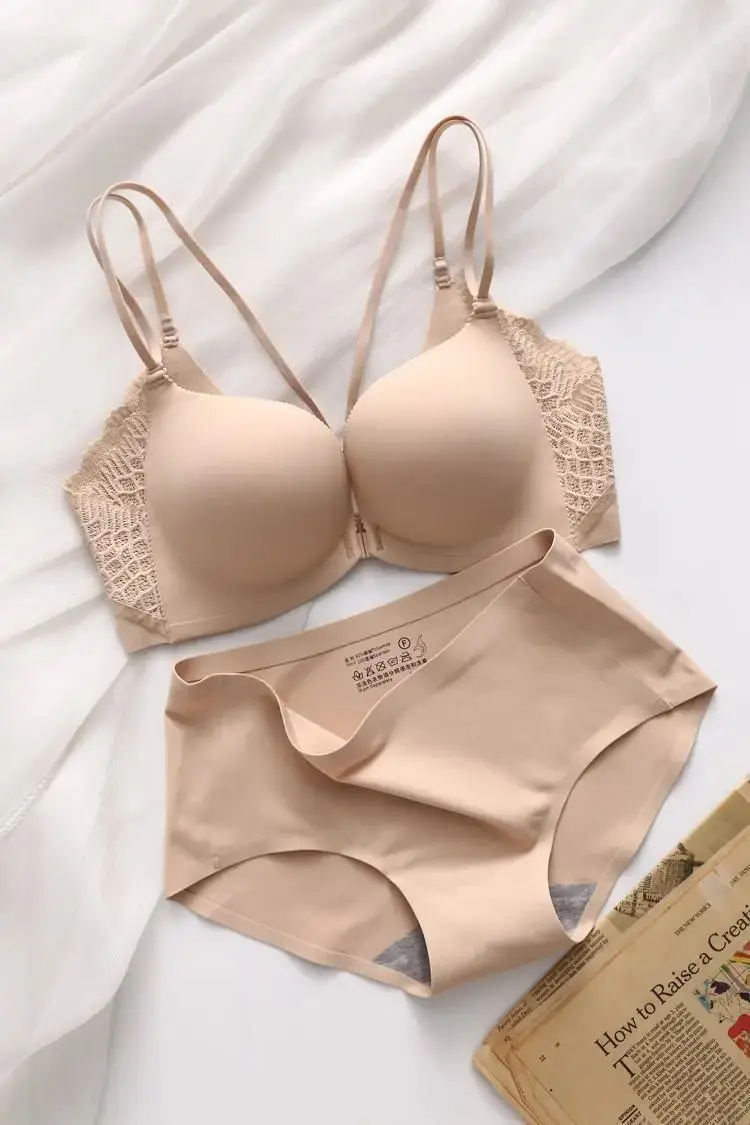 Japanese Front-Clasp Bra, Seamless Beauty Back, Wireless Bra, Minimizer for Large Busts, Seamless Women's Smooth Push-Up Bra — feature 3