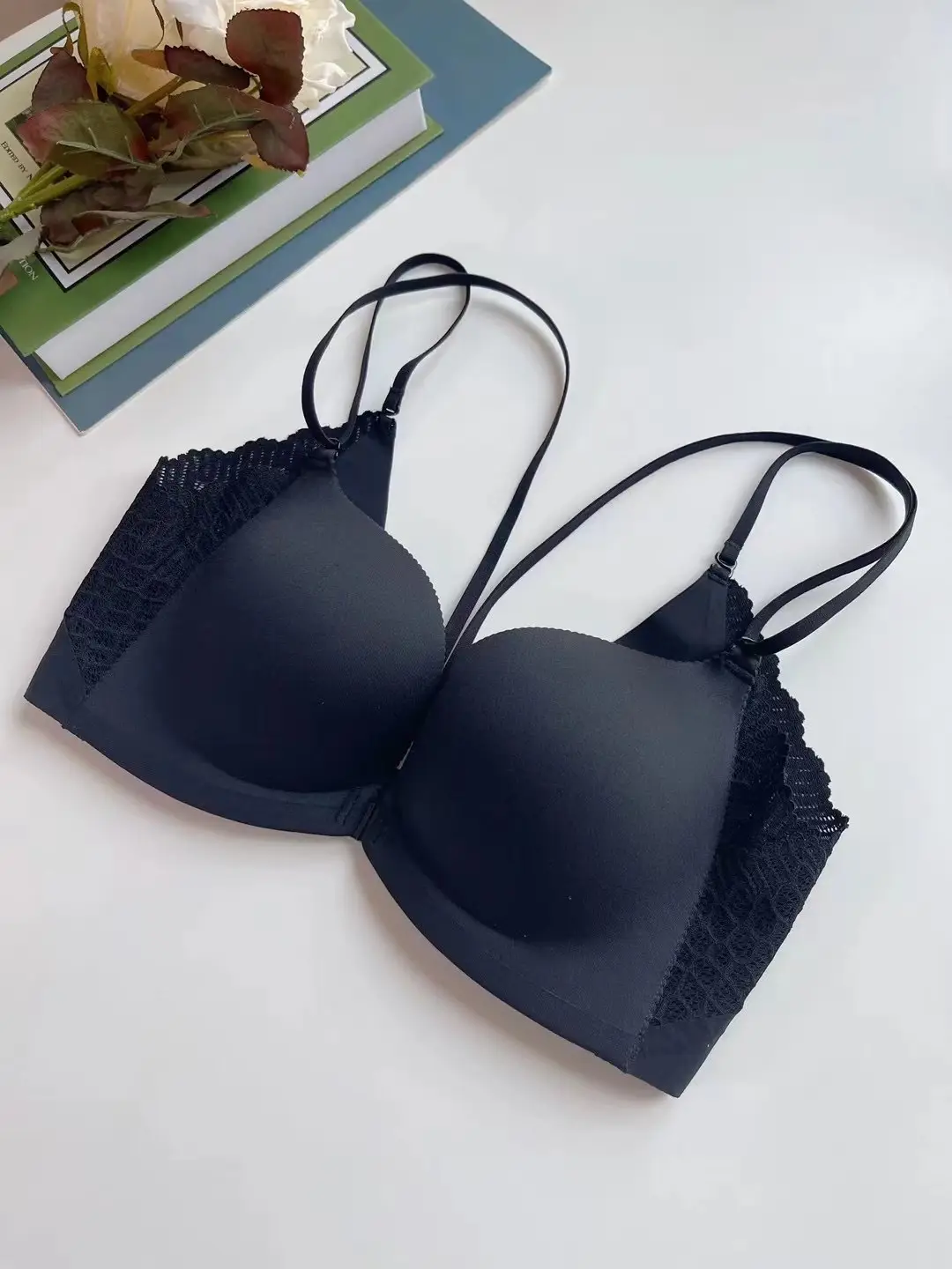Japanese Front-Clasp Bra, Seamless Beauty Back, Wireless Bra, Minimizer for Large Busts, Seamless Women's Smooth Push-Up Bra — feature 30