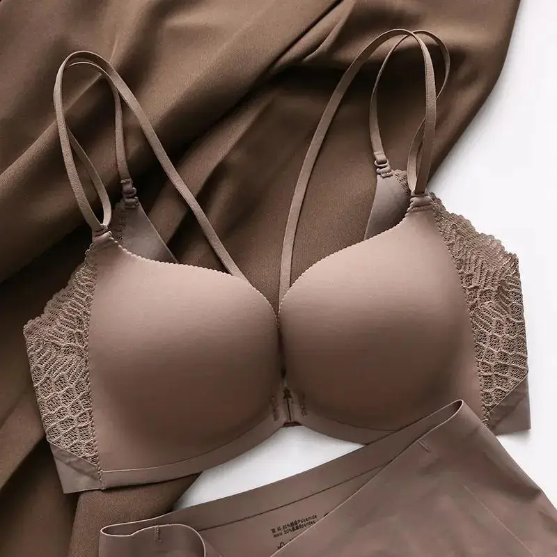 Japanese Front-Clasp Bra, Seamless Beauty Back, Wireless Bra, Minimizer for Large Busts, Seamless Women's Smooth Push-Up Bra