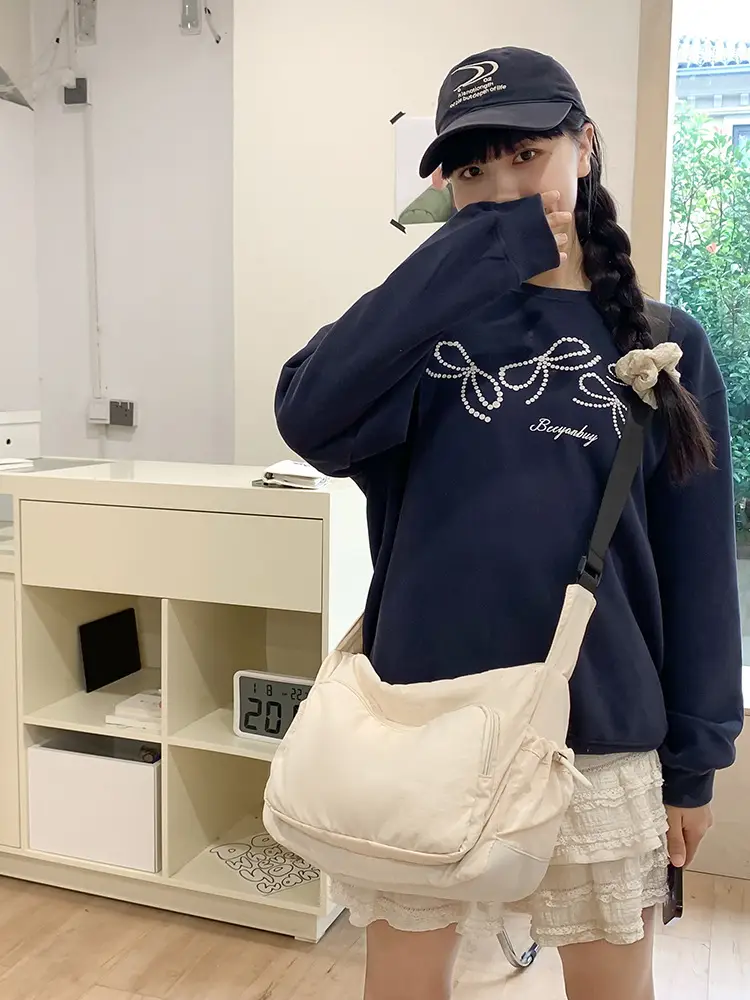 Pink Nylon Shoulder Bag for Women 2024 - Image 9