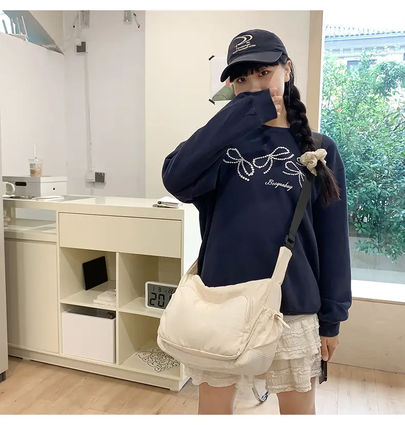 Pink Nylon Shoulder Bag for Women 2024 — feature 12