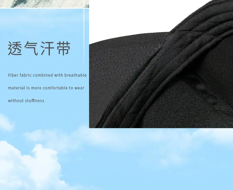 Women's Grey Sports Cap Anti-UV Hard Top Baseball — feature 11
